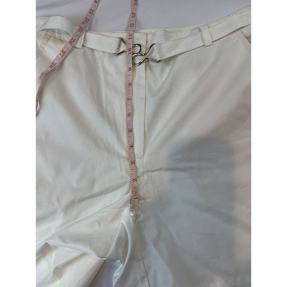 Liz Claiborne Women Chino Shorts High Rise 100% Cotton Outdoor White Size 12 - Picture 4 of 7